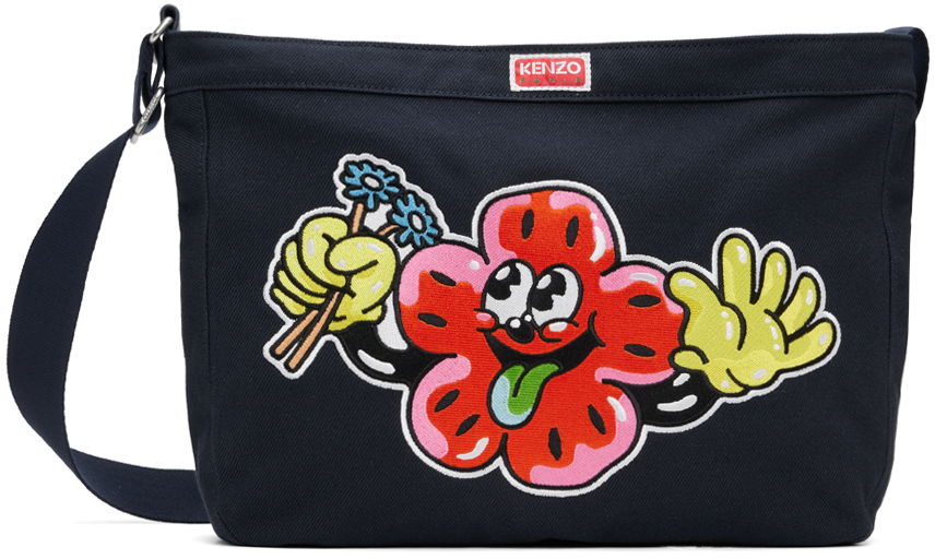 Kabelka KENZO Paris BOKE Boy Large Messenger Bag Čierna | FD55SA919F34, 0