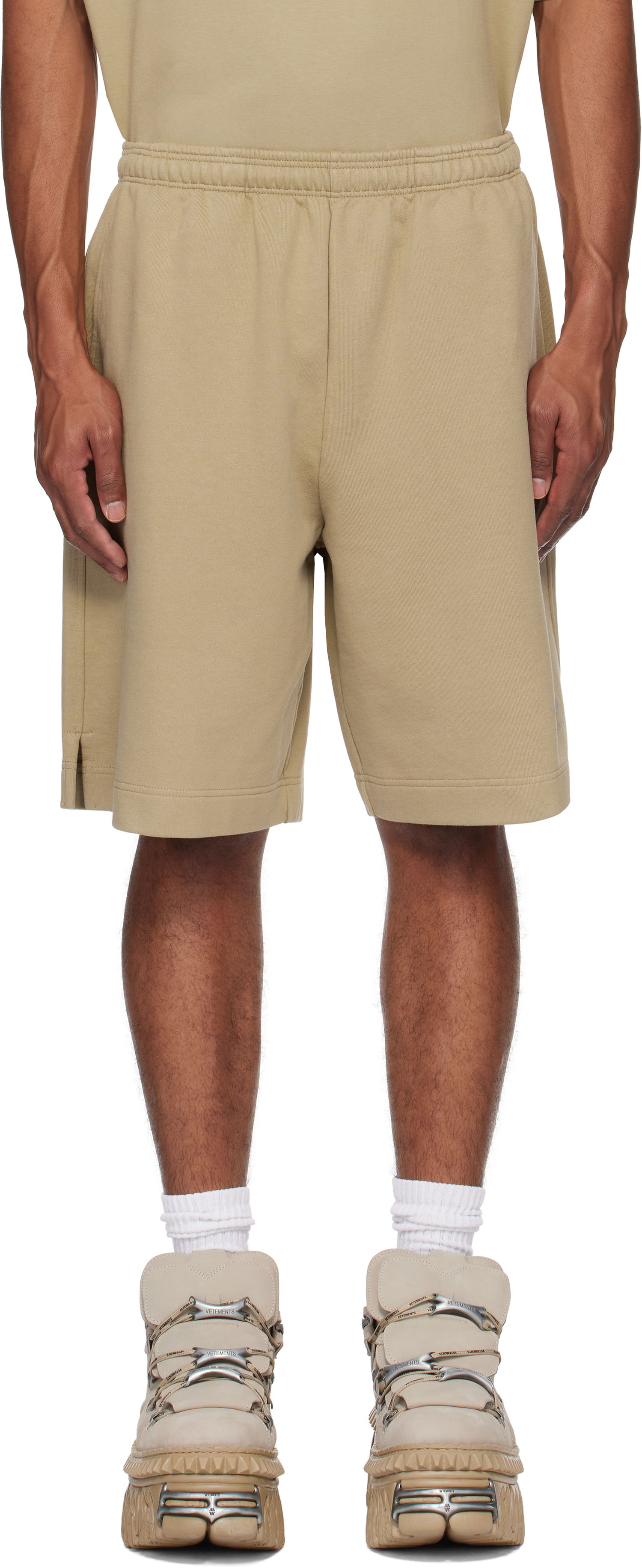 Šortky VETEMENTS Oval Logo Shorts Béžová | UA66SS600T, 0