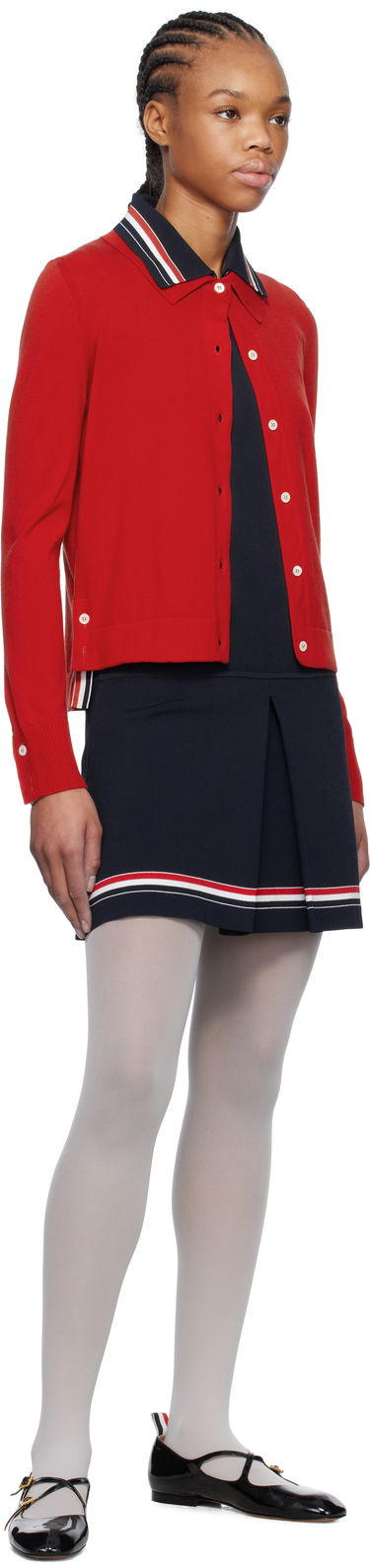 Šaty Thom Browne Thom Browne Tennis Polo Minidress Navy | FKD174A-Y5502, 3