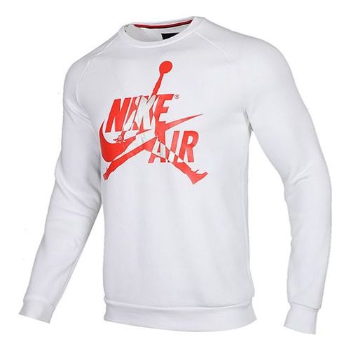 Sveter Jordan Jordan Large Logo Sweatshirt Biela | BV6007-100