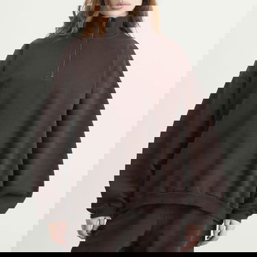 Mikina SKIMS Boyfriend Fleece Slouchy Turtleneck Pullover Hnedá | LS-LST-10265W-ESP, 2