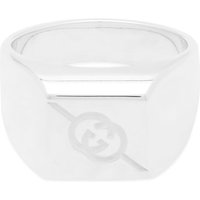 Prsteň Gucci Tag Square With Interlocking G Logo Signet Ring "Sterling Silver" Metalická | YBC774046001, 1