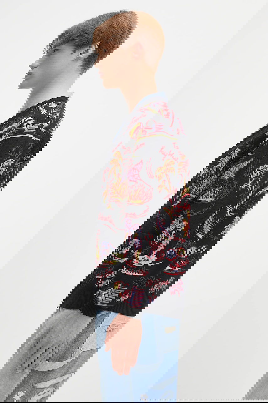 Sveter WACKO MARIA Wacko Maria Jacquard Cardigan Čierna | 25SS.WMK.KN20, 1
