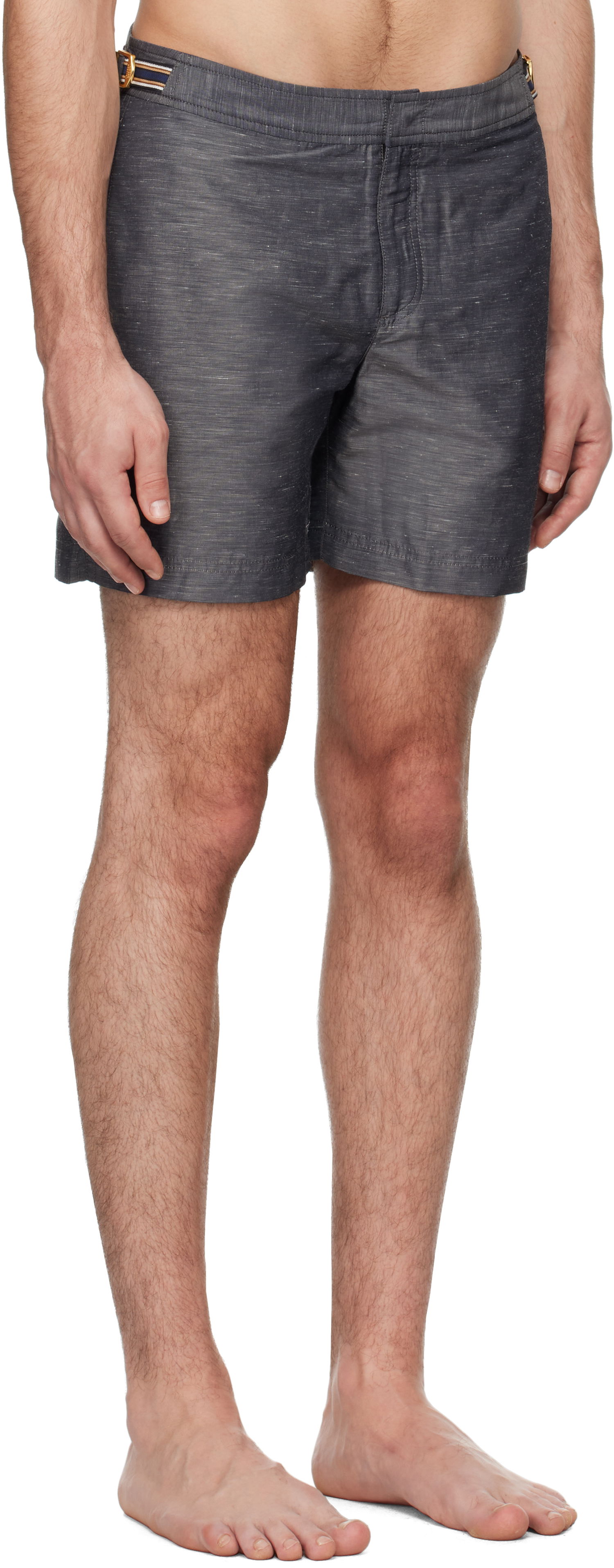 Plavky Orlebar Brown Bulldog Linen Swim Shorts Šedá | 280030, 1