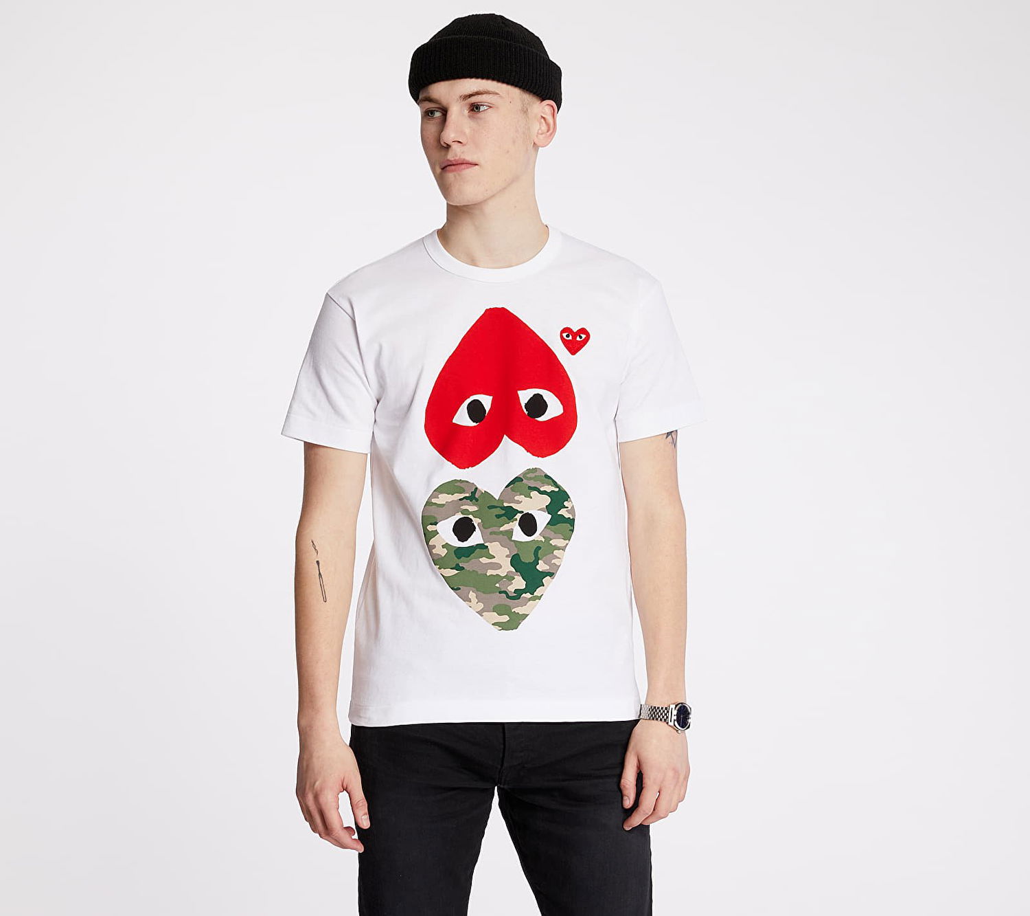 Tričko Comme des Garçons PLAY Tee Biela | AZT248 white, 0