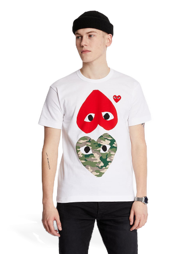 Tričko Comme des Garçons PLAY Tee Biela | AZT248 white