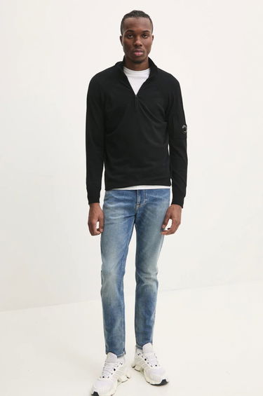 Sveter C.P. Company Lightweight Half-Zip Merino Wool Sweater Čierna | 17CMKN193A005528A, 1