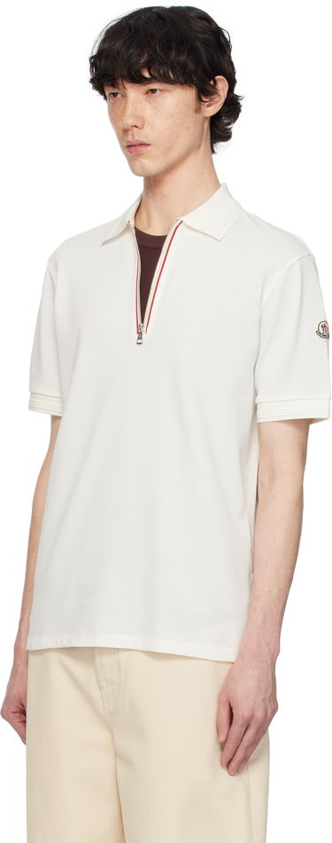 Polo tričko Moncler Moncler Archivio Short Sleeve Polo Biela | K10918A0000289A16, 3
