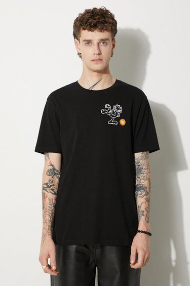 Tričko WOOD WOOD Ace x Garfield Print T-shirt Čierna | 30045705.2222, 0