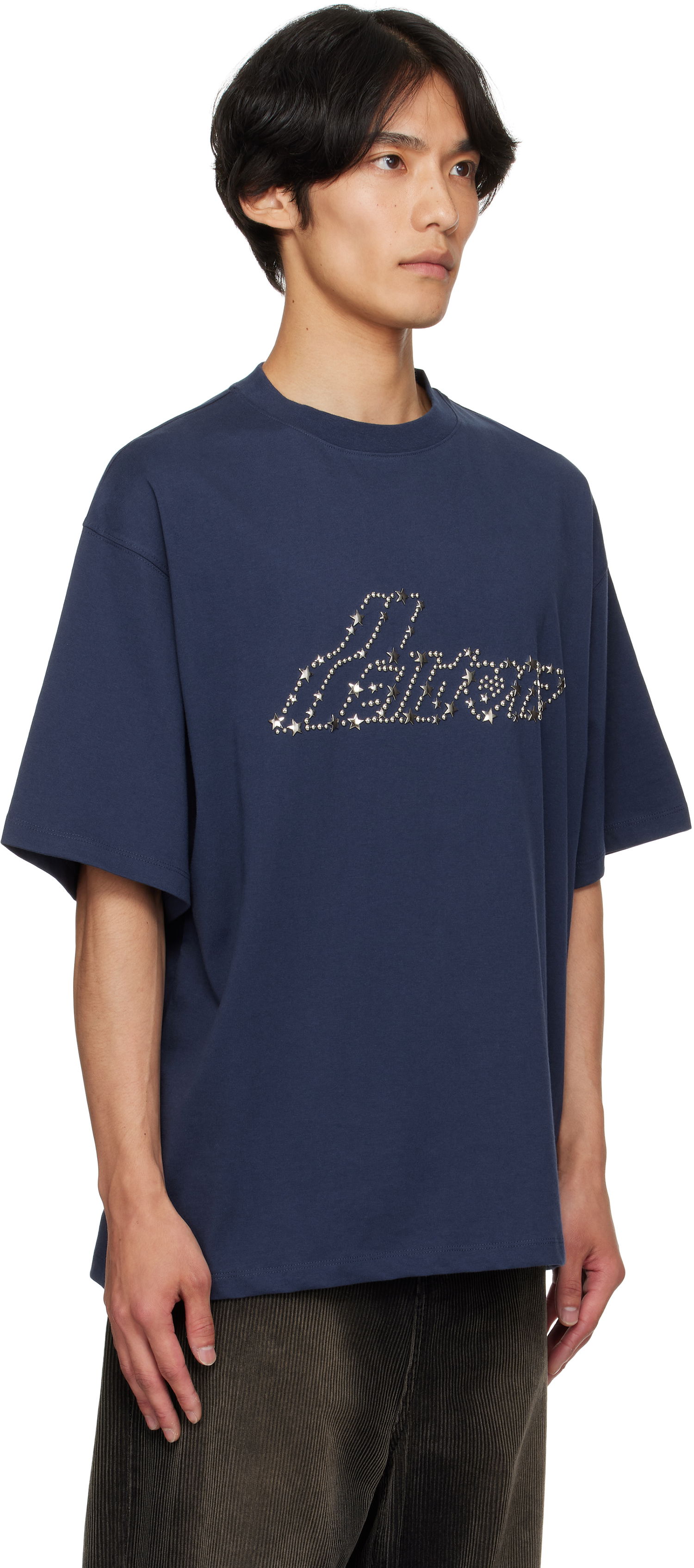 Tričko We11done Pearly 'Se11done' Logo T-Shirt by We11done Navy | WD-TT2-25-735-U-NV, 1