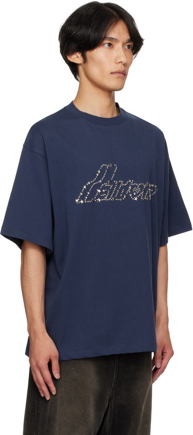 Tričko We11done Pearly 'Se11done' Logo T-Shirt by We11done Navy | WD-TT2-25-735-U-NV, 1