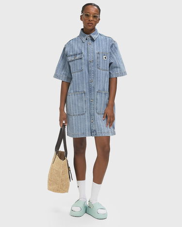 Šaty Carhartt WIP Rylan Striped Denim Shirt Dress Modrá | I035578-32H.12, 2