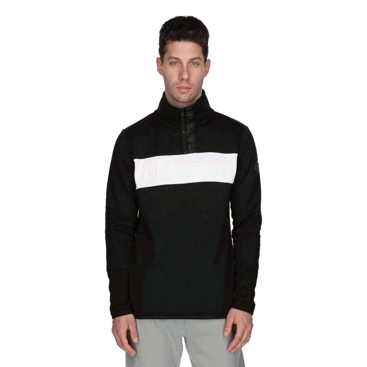 Mikina Ellesse Men's Quarter-Zip Pullover Čierna | ELA233M611-01, 0