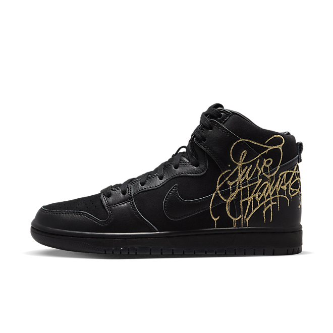 FAUST x Dunk High "Black and Metallic Gold"