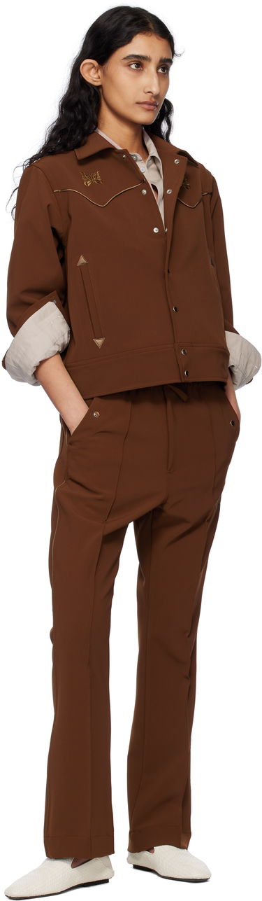 Nohavice Needles Needles Piping Cowboy Trousers Hnedá | QV218, 3