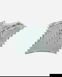 Piqué Mesh Lace-Up Crop Top