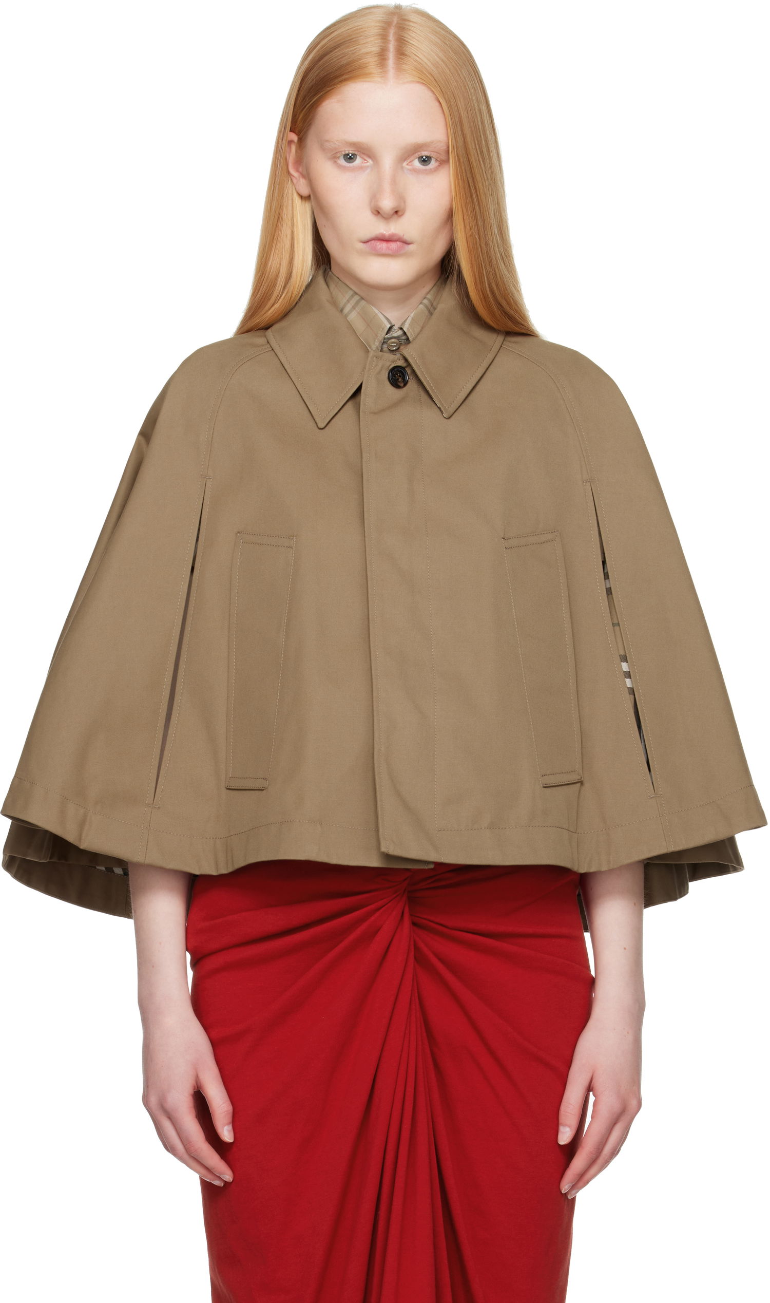 Bunda Burberry Burberry Capelet Jacket Béžová | 8110706, 0