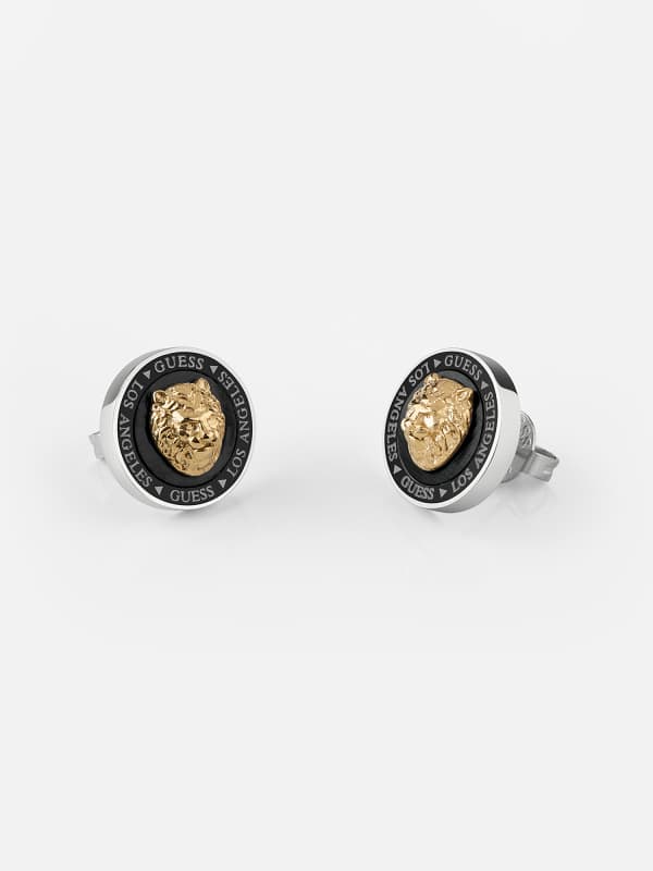 Náušnice GUESS “Lion King” Earrings Metalická | JUME01318JW, 0