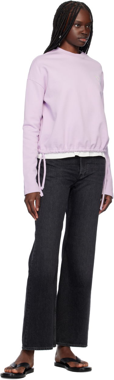 Sveter AMI AMI Paris Cotton De Coeur Drawstring Sweatshirt Fialová | FSW060.730, 3