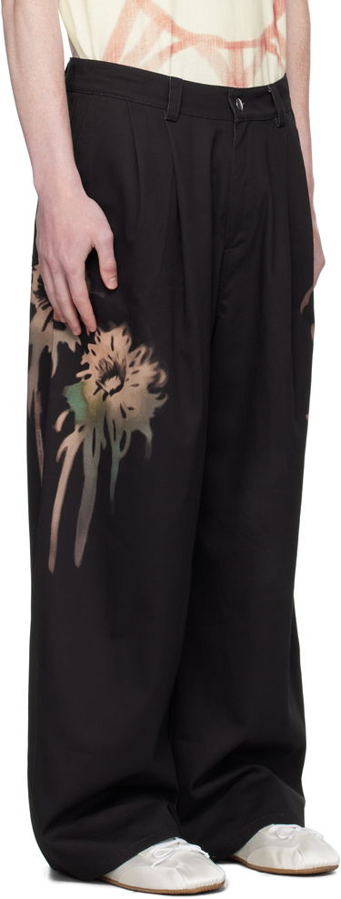 Nohavice Collina Strada Collina Strada Catchfly Pleated Printed Trousers Čierna | XX6042-B, 1
