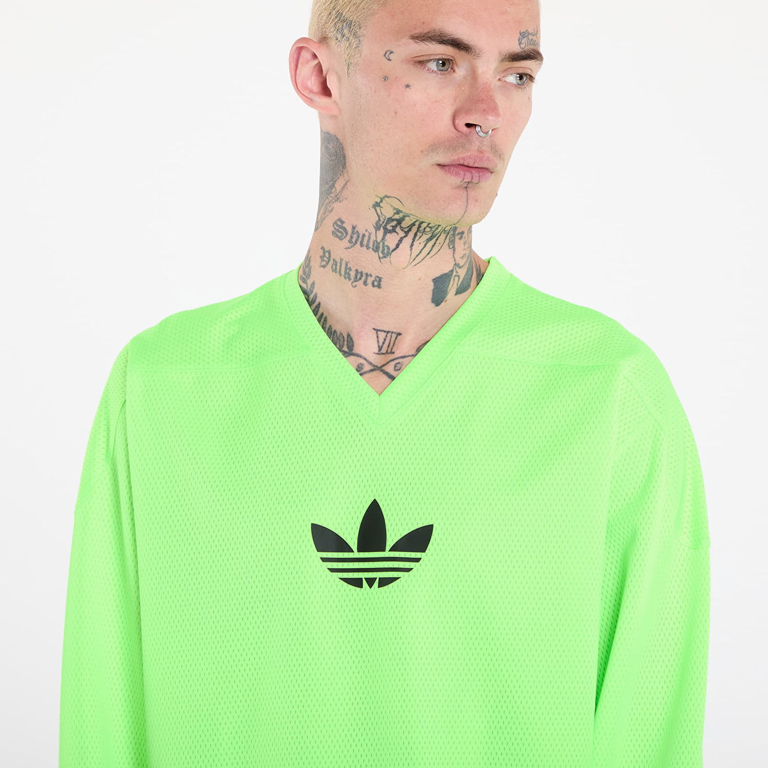 Tričko adidas Originals Adicolor Mesh Long Sleeve Tee Zelené | JW8379, 1