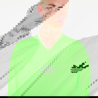 Tričko adidas Originals Adicolor Mesh Long Sleeve Tee Zelené | JW8379, 1