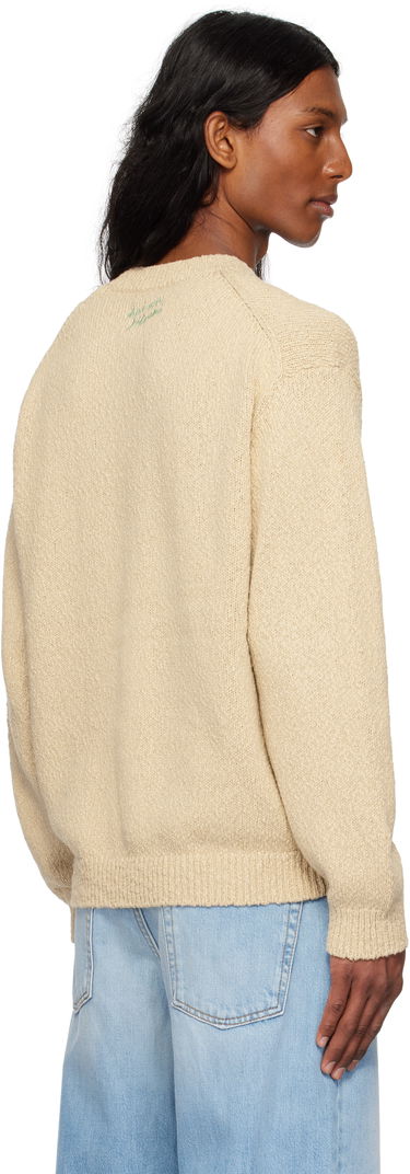 Sveter MAISON KITSUNÉ Maison Kitsuné Abstract Daisy Intarsia Sweater Béžová | OM00811KT1138, 2