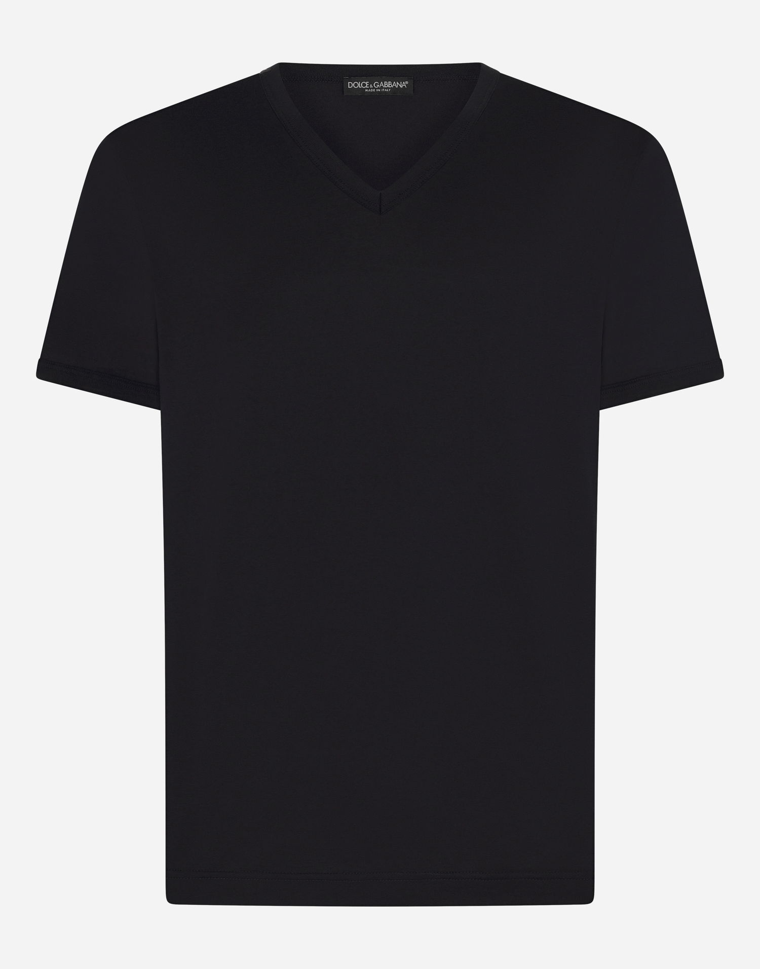 Tričko Dolce & Gabbana T-shirt Aus Baumwolle Čierna | G8KG0TFU7EQB0665, 0