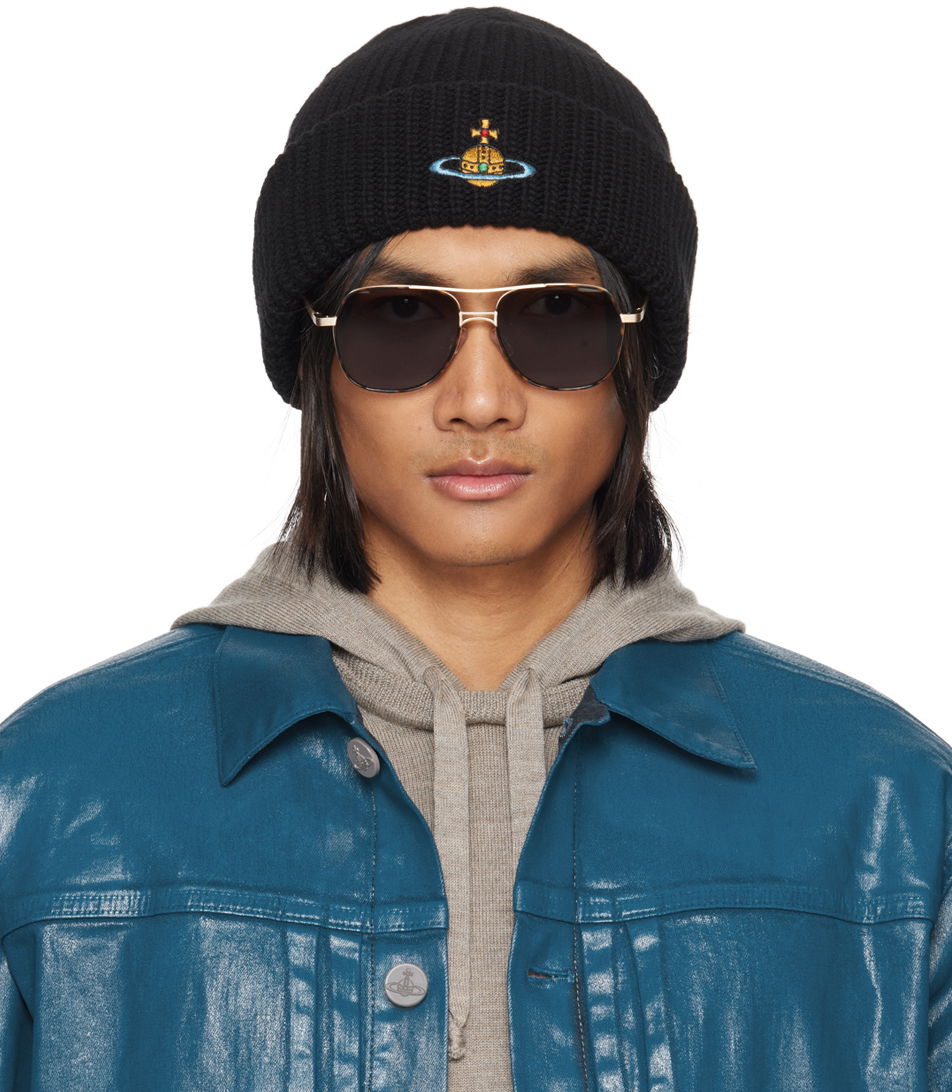 Kulicha Vivienne Westwood Knitted Classic Beanie Navy | 8102001C-K002J-OL, 0