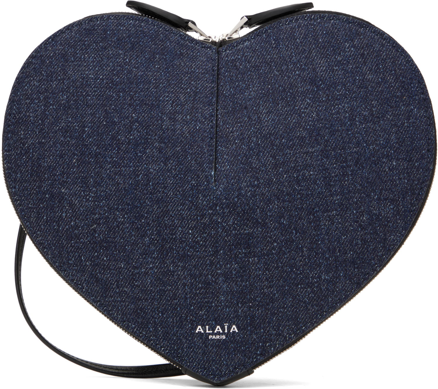 Kabelka Alaïa ALAÏA 'Le Coeur' Denim Heart Bag Modrá | AA1P003CA284, 0