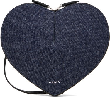Kabelka Alaïa ALAÏA 'Le Coeur' Denim Heart Bag Modrá | AA1P003CA284, 0