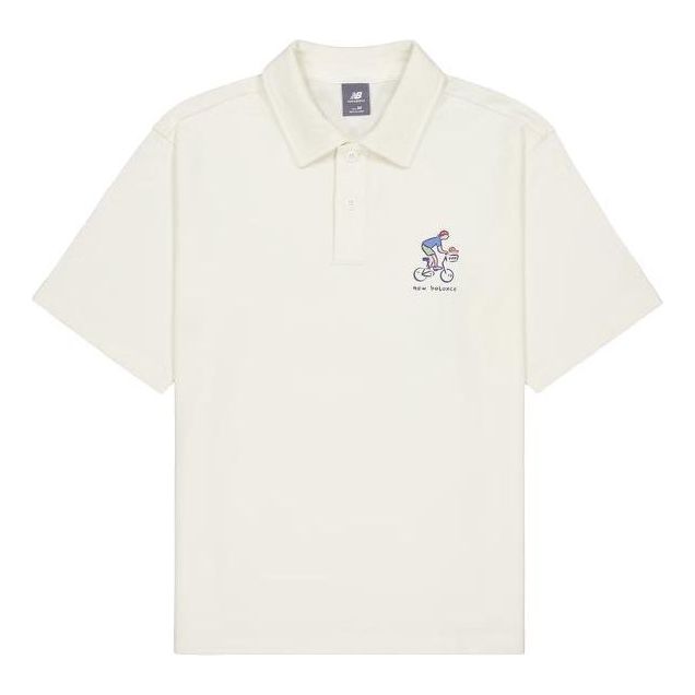 Polo tričko New Balance Graphic Polo Shirt Biela | NFE26061-IV