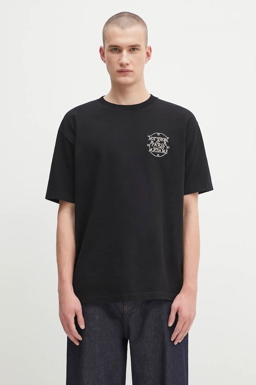Tričko Drôle de Monsieur Drôle de Monsieur Le Tshirt Slogan Tresses T-Shirt Čierna | H.TS259.CO134