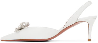 Tenisky a topánky Amina Muaddi Sling Crystal Embellished Heels Biela | ROSIE SLING 60 CL NAPPA, 2