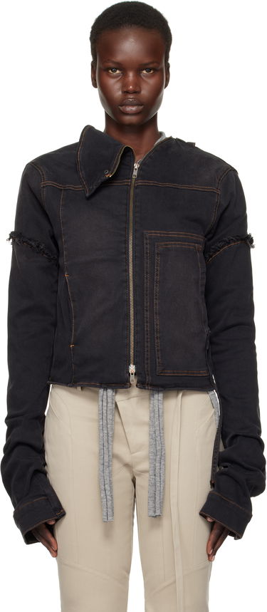 Bunda Ottolinger Ottolinger Drape Collar Denim Jacket Čierna | 2217060211, 0