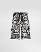 Dolce & Gabbana Majolica Print Silk Twill Shorts
