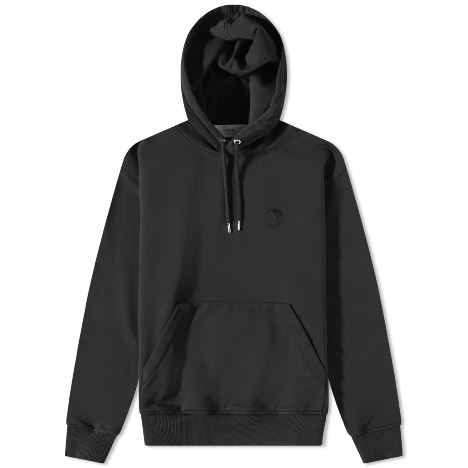 Mikina AMI Tonal Heart Hoodie Čierna | USW203-730-001, 0