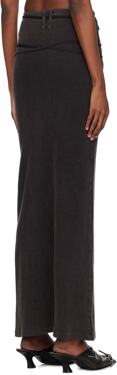 Sukňa Ottolinger Ottolinger Rib Knit Maxi Skirt Čierna | 408001, 2