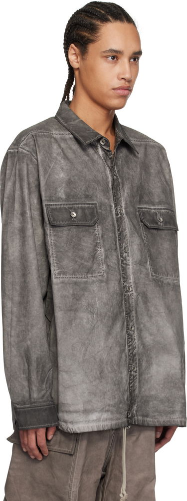 Košeľa Rick Owens Rick Owens DRKSHDW Hollywood Jumbo Overshirt Šedá | DU01E3297 PF, 1
