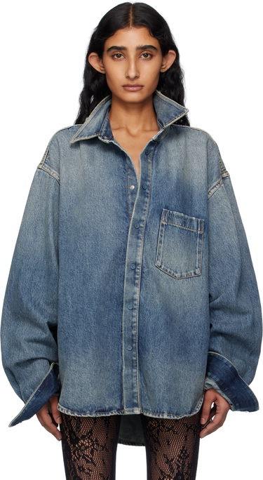 Košeľa Balenciaga Balenciaga Faded Denim Shirt Modrá | 783691 THW25, 0