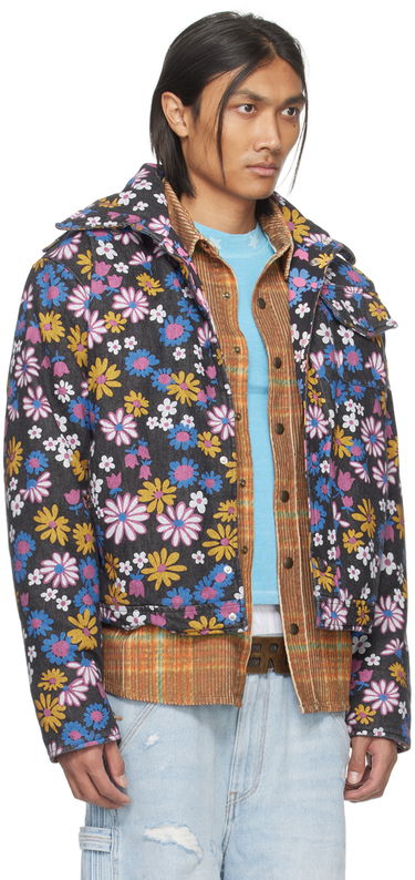 Bunda ERL Floral Print Denim Jacket Rôznofarebný | ERL07J002, 4