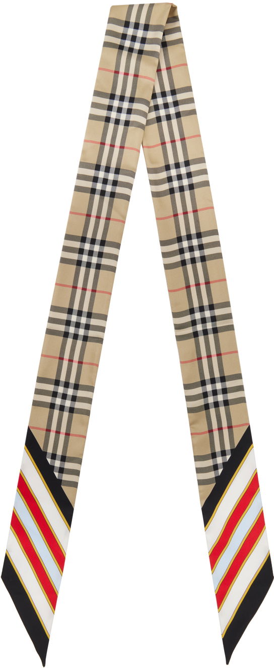 Šál Burberry Vintage Check Skinny Scarf Beige Béžová | 8072072