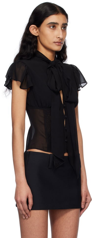 Košeľa GUIZIO Guizio Ara Tie-Front Blouse Čierna | P24120W096, 1