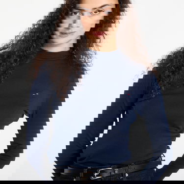 Tričko Tommy Hilfiger T-shirt Slim Cody Mock-Neck Ls Navy | WW0WW47307 C1G, 1