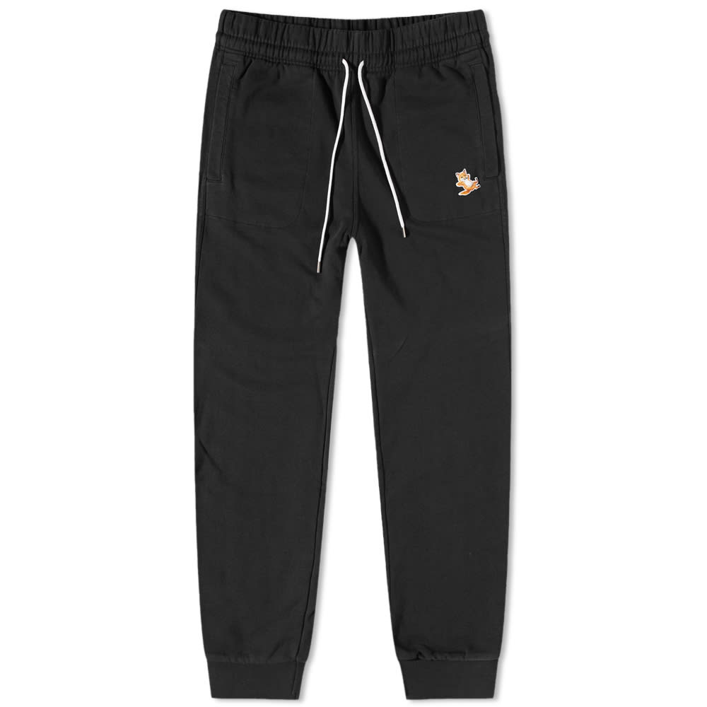 Nohavice MAISON KITSUNÉ Maison Kitsune Chillax Fox Patch Classic Jog Pant Čierna | IU01308KM0001-P199, 0