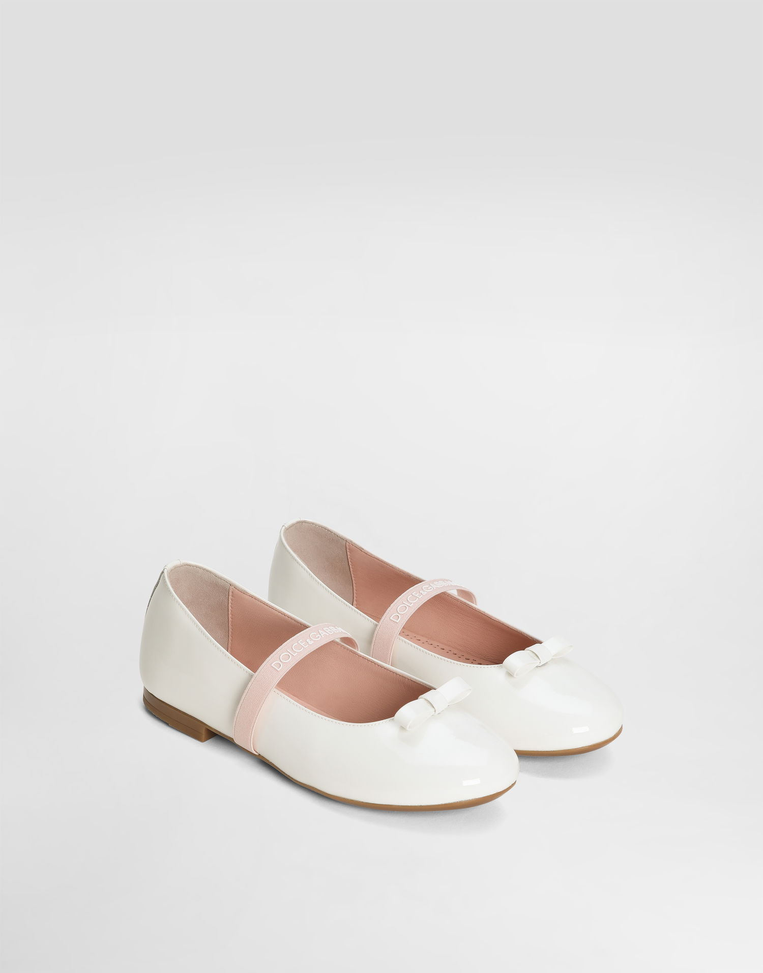 Doplnky Dolce & Gabbana Dolce & Gabbana Patent Leather Ballet Flats with Bow Biela | D11294A483187682, 1