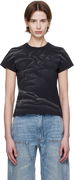 Alexander Wang Distressed Logo Shrunken T-Shirt