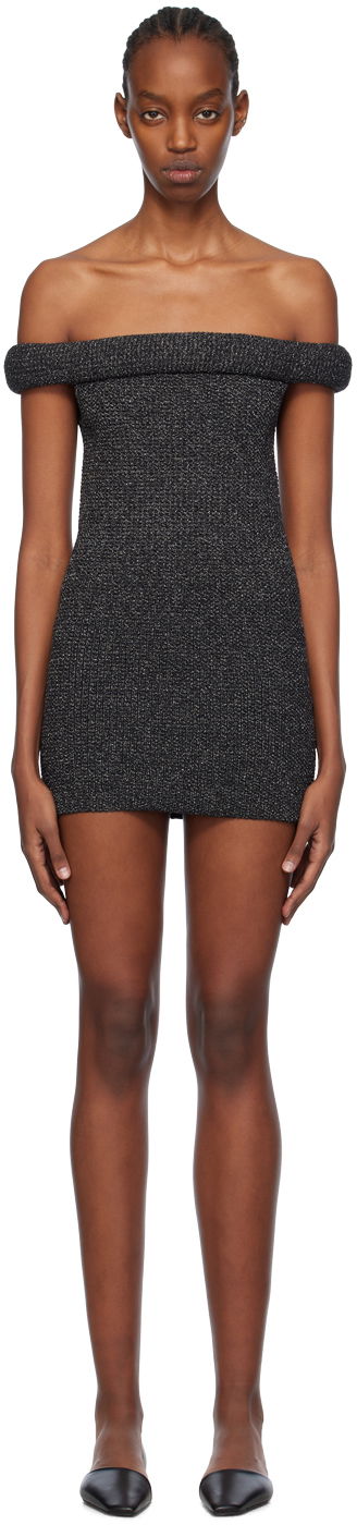 Šaty TOTEME TOTEME Roll Off-Shoulder Minidress Šedá | 241-WRT1066-YA0031, 0