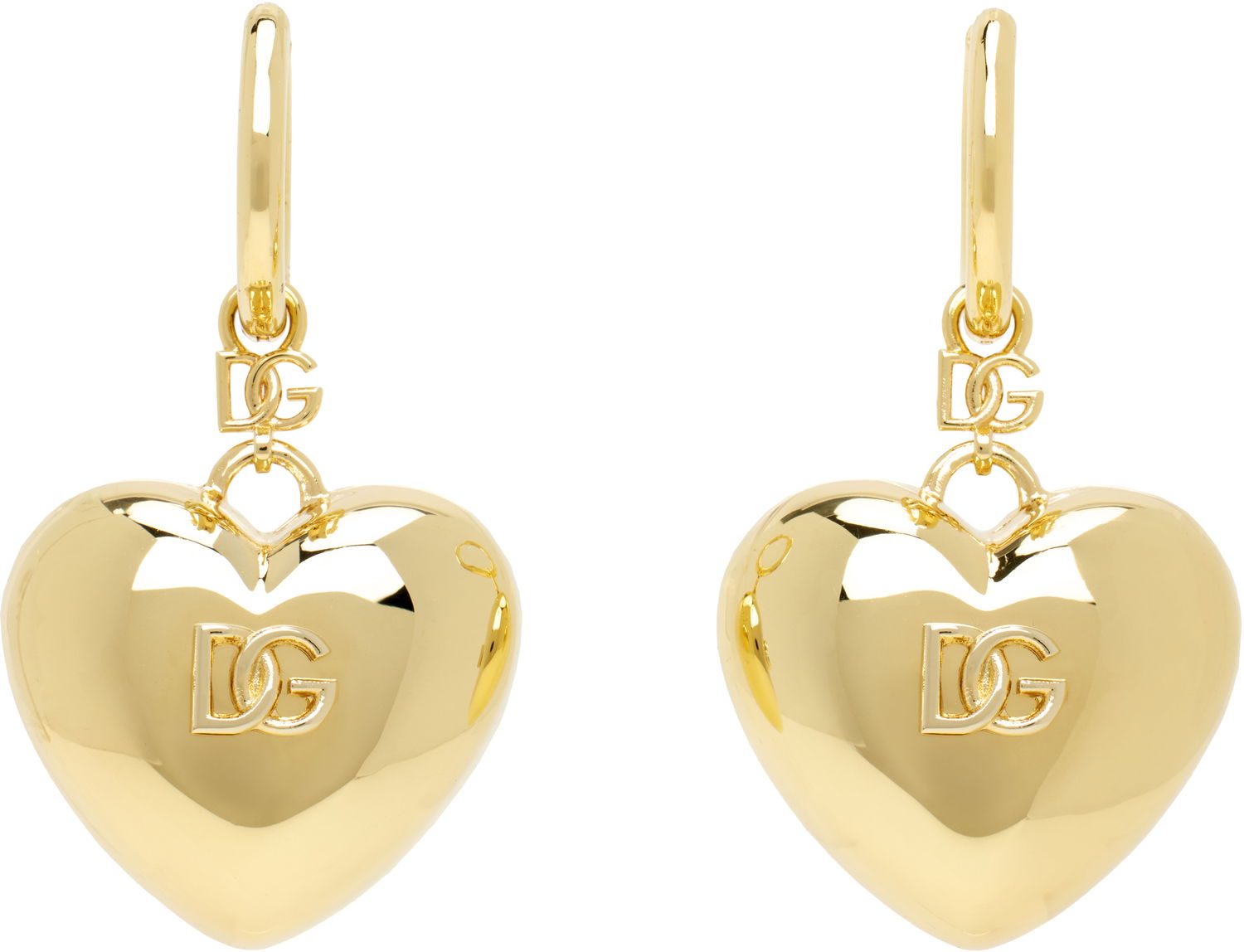 Náušnice Dolce & Gabbana Dolce&Gabbana Heart Drop Earrings Žltá | WEQ8S1 W1111, 0
