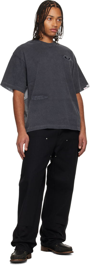 Tričko AAPE by A Bathing Ape Washed 'AAPEUNVS' Moonface Logo T-shirt Šedá | AAPTEM1666XXNWH2, 3